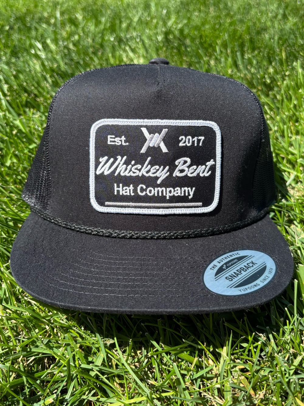 Whiskey Bent Black Snapback Trucker Hat